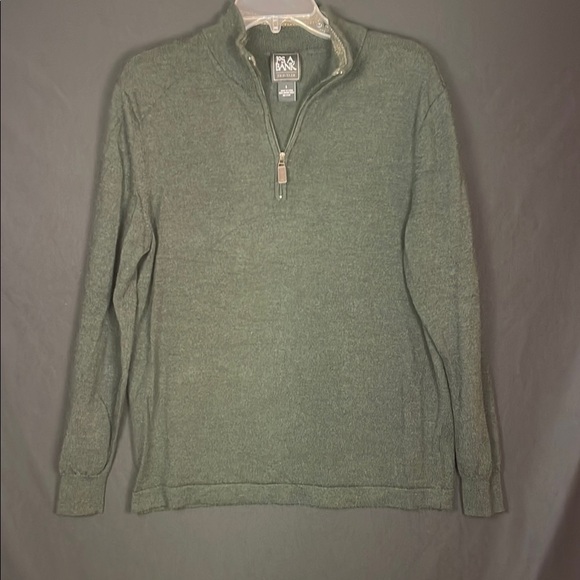 Jos A Banks men’s merino wool 1/4 zip pullover sweater size large - Picture 1 of 8